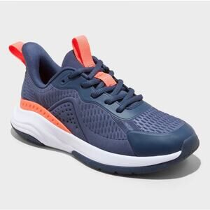 All in Motions Sneakers Boys Girls 6 Lace Up Blue Orange Active NEW